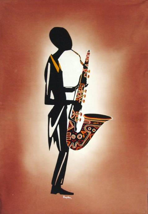 Musical - Saxophone - Brown (70x100cm)